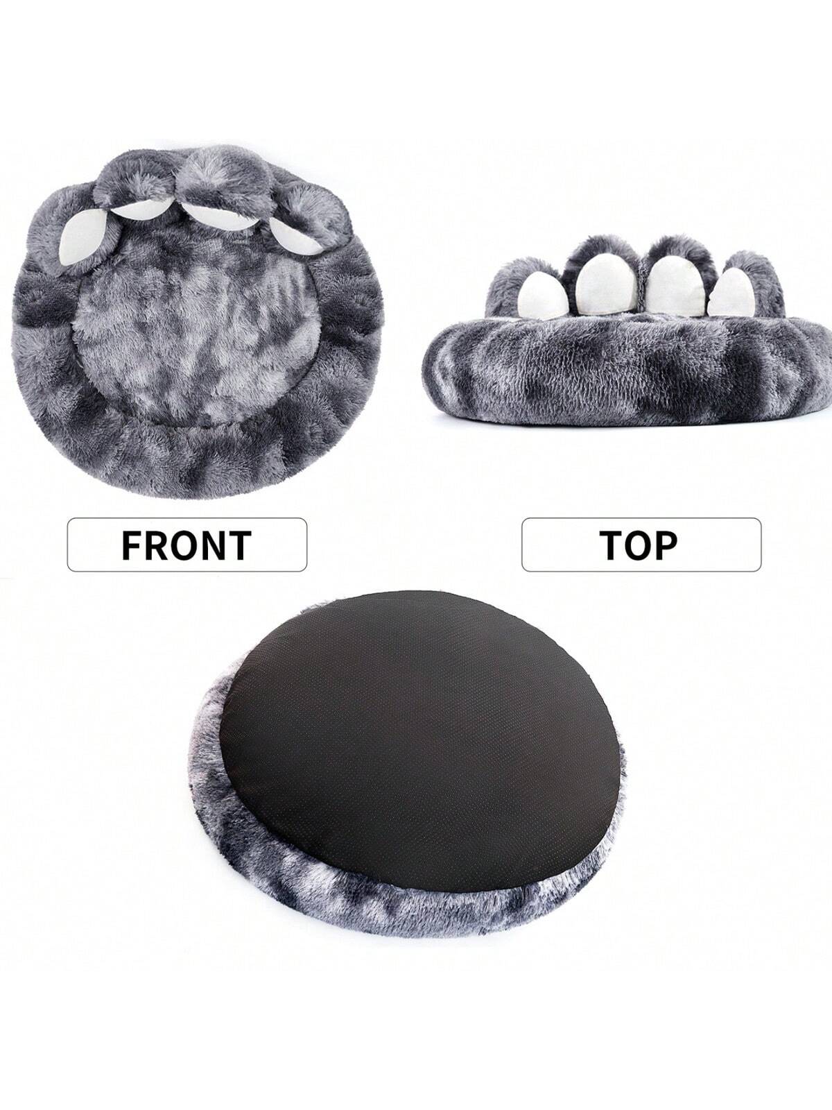 27in 35in 43in Calming Dog Beds For Large Dogs, Faux Fur Donut Cuddler Dog Bed, Round Fluffy Pillow, Washable Pet Bed For Dogs