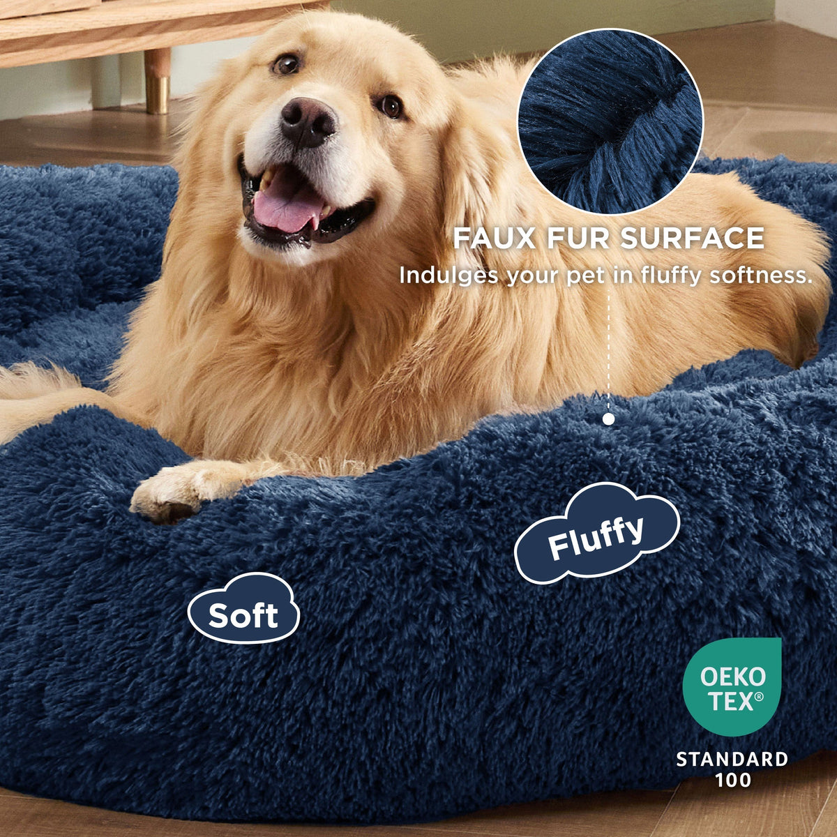 Calming Donut Bed for Dogs and Cats