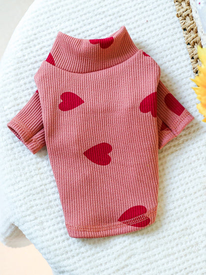 1pc Pet Sweatshirt For Small/Medium Dogs & Cats, Valentine's Day Outfit