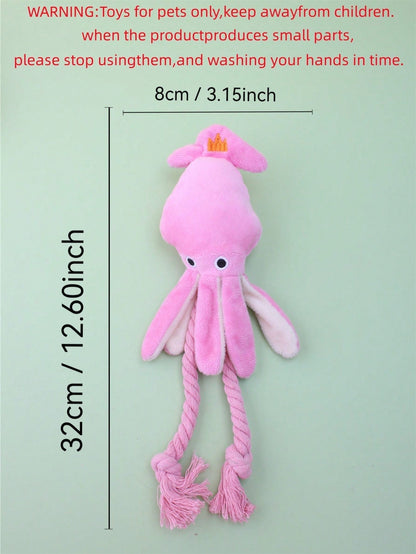 A New Dog Doll Octopus Plush Doll For Grinding Teeth And Cleaning, Suitable For Golden Retrievers, Teddy & Poodle Breeds, Pet Dolls For Entertainment Only