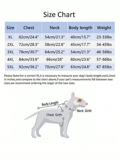 1pc Thick Fleece Hooded Sweatshirt Coat, Warm & Windproof For Medium/Large Dogs, Autumn/Winter