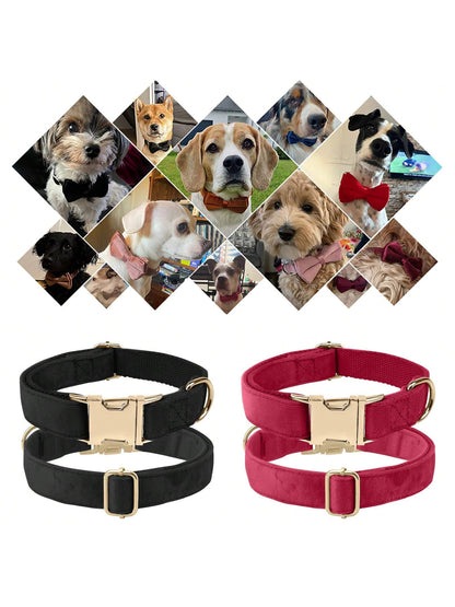 Soft Velvet Dog Collar, Heavy Duty Dog Collar With Quick Release Metal Buckle, Suitable For Small, Medium And Large Dogs, Can Be Gift For Your Pet
