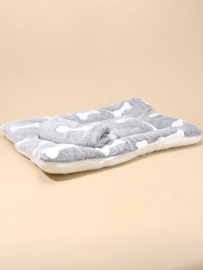 1pc Polyester Star & Heart Breathable Washable Thick Pet Bed Mat For Medium-Small Cats & Dogs, All Seasons (Teddy/Bichon Frise)