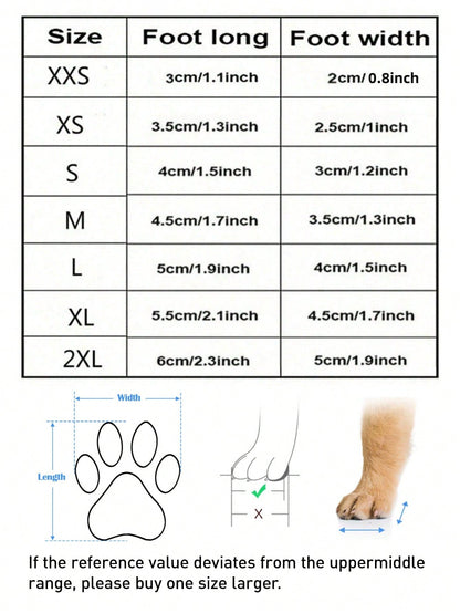 4pcs/Set Waterproof Pet Dog Shoes, Pet Anti-Slip Rain Boots Footwear For Small Cats Dogs Chihuahua Puppy Dog, Water-Resistant Dog Shoes