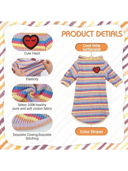 Long Haired Cat Summer ClothingHairless Cats Shirt Breathable Cat Daily Wear Clothes Stripe Vest Adorable Pajamas Jumpsuit Soft SkinFriendly