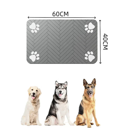 Absorbent Pet Feeding Mat – Quick Dry Dog Food & Water Bowl Mat